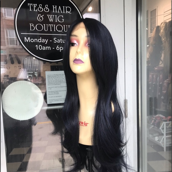 Blue black Wig Lacefront Swisslace Long Layers Wig main image 6